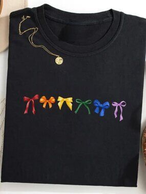 Graphic Bow Pride Shirt, Gay Shirt, LGBTQ Equality Tee
